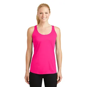 Bayan rakip nem esneklik Tank Top - Neon pembe nefes