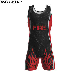 ชุดนักมวยปล้ำผ้าโพลีเอสเตอร์ยืด 100% สีและขนาดปรับแต่งได้ พิมพ์ลายโลโก้ด้านหน้าด้วยเทคนิคการพิมพ์แบบรีดร้อน คุณภาพระดับมืออาชีพ รุ่นใหม่ - Product Image 6