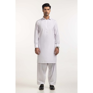 Costume de mariage blanc basique coupe ajustée SK-P24-076, long, formel, pour affaires, avec col à revers, fermeture à bouton simple et fermeture éclair - Product Image 4