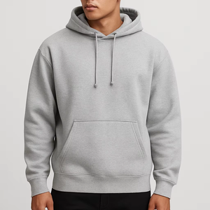 Sweat à capuche unisexe de haute qualité, 100% coton, coupe courte, style streetwear délavé, 280GSM, tissu molletonné lourd pour hommes - Product Image 1
