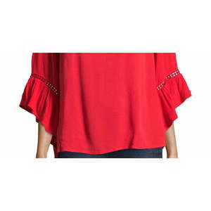 Camicetta da Donna John Paul Richard in Stile Bohémien con Bordo all'Uncinetto e Maniche a Volant in Arancione Taglia S - per Primavera/Estate Realizzata in Chiffon - Product Image 3