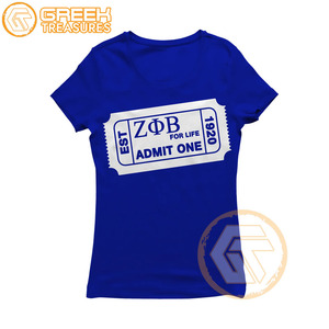 Venta al por mayor personalizada Zeta Phi Beta mujeres camiseta hermandad ropa algodón camisetas más finas mujeres fraternidad prendas - Product Image 1