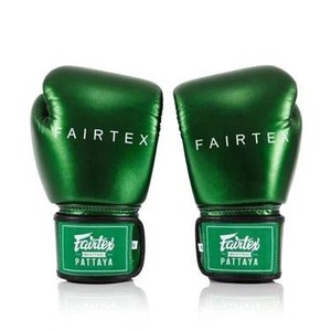 นวมชกมวย Fairtex คุณภาพสูง สีเขียว หนังแท้ น้ำหนักเบา กันน้ำ แบบผูกเชือก สำหรับฝึกซ้อมและต่อยมวยไทย - Product Image 1