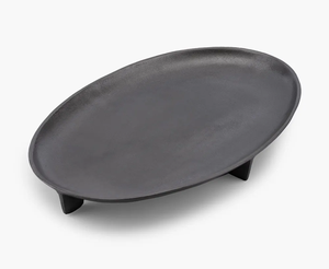 Plateau de service artisanal en métal rond de luxe de haute qualité, étanche, en aluminium, design moderne, multifonctionnel, vente en gros - Product Image 2