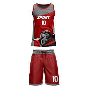 Vêtement de sport pour hommes, uniforme de basket-ball d'été, fabrication en usine, vente directe, séchage rapide, respirant, 100% polyester - Product Image 1