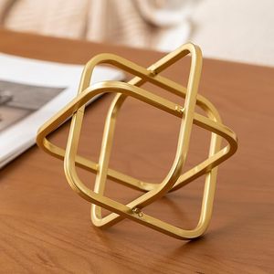 Esfera geométrica escultura moderna bola decorativa de Metal cuadrada para el hogar MESA CENTRO DE MESA sala de estar escritorio decoración del hogar - Product Image 5