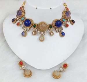 Conjunto de Collar de Primera Calidad Inspirado en Sabyasachi, Perfecto para Ocasiones Festivas, Bodas, Fiestas, Conjunto de Collar Moderno - Product Image 2