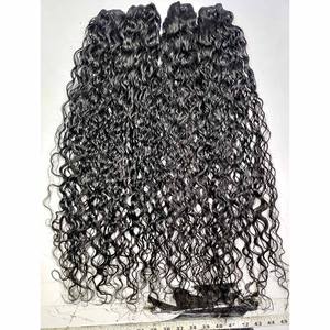 Meilleure qualité 100% naturel non transformé vierge Non-Remy lisse longue durée indien serré cheveux bouclés Extensions Machine Double trame - Product Image 2