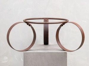 Rustic Large Kadai With Stand Portable Garden Bonfire Stand Outdoor Accessories Garden Decor Kadai Handcrafts Round <b>Fire</b> <b>Pit</b> - Product Image 2