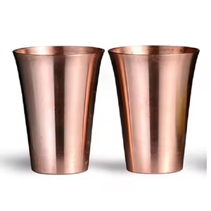 Gobelet en cuivre fait à la main, meilleure qualité, verre à boire pour café/thé/eau, écologique, motif floral pour les fêtes, artisanat Crescent - Product Image 3