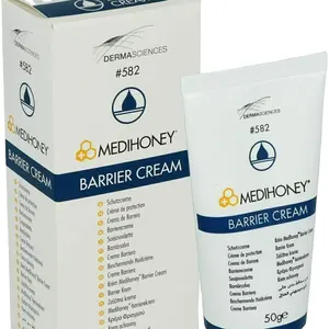 MediHoneyバリアダーマクリーム50gアクティブなマヌカハニーでドライラフでかゆみのある肌のパラベンフリーを保湿