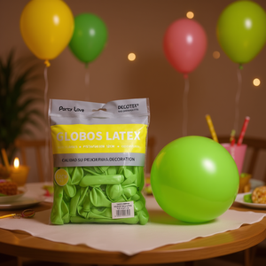 Palloncini in Lattice Party Love 12cm Verde Pistacchio 100pz Confezione Decorazione - Product Image 3