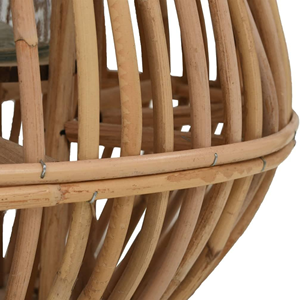 Charmant bougeoir suspendu en rotin rustique pour une ambiance intérieure ou extérieure chaude et confortable - Product Image 4