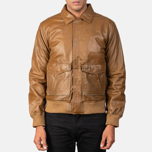 แจ็กเก็ตหนังสำหรับผู้ชายแบบปรับแต่งได้พร้อมการสนับสนุนแบรนด์และการปักโลโก้สำหรับสตาร์ทอัพแฟชั่น - Product Image 3