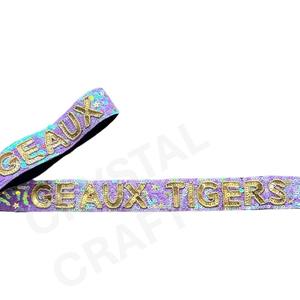 Geaux, correas de bolso de cuentas de semillas de oro blanco personalizadas, accesorios de moda con diseño único de correa de monedero con cuentas - Product Image 2