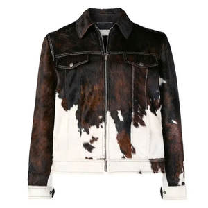 Chaqueta de Cuero Vacuno para Hombre con Logotipo Frontal, Forro Suave y Ecológico para Uso Diario y al Aire Libre en Invierno - Product Image 1