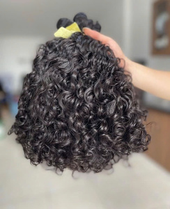 Extensión de cabello de trama rizada humana trenzada a granel de onda profunda natural - Product Image 2