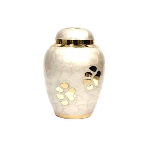 Urna de latón para mascotas con pata grabada con acabado de peltre, suministros funerarios, urna de cenizas de Metal moderna a bajo precio - Product Image 5