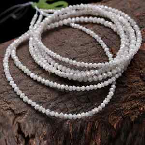 Cuentas de diamantes blancos Rondelle, hebra de diamantes sueltos para hacer joyas, collar, diamante facetado blanco Natural genuino - Product Image 2