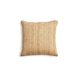 Funda De Almohada cuadrada clásica hecha a mano de yute 100%, diseño de rayas ecológico, tejido extraíble, lavable, con cremallera, decoración de cojines - Product Image 1
