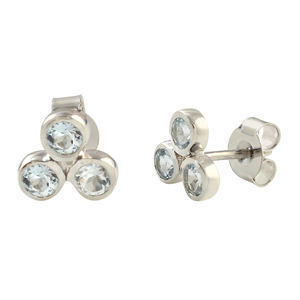 ต่างหูทองชุบประดับเพชรแทนซาไนต์ 3 เม็ด เงินแท้ 925 ดีไซน์หรูหรา เหมาะสำหรับงานแต่งงานและเป็นของขวัญ - Product Image 6