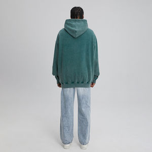 เสื้อฮู้ดดี้พิมพ์ลาย DTG แบบขายส่ง ปี 2026 ผลิตตามสั่ง (OEM) ผ้าหนา ทรงหลวม สไตล์สตรีทแวร์สำหรับผู้ชาย น้ำหนัก 400 กรัม ผ้าฝ้าย 100% ทรงบ็อกซี่ สไตล์ Y2K ล้างสีแบบ Acid Wash - Product Image 5