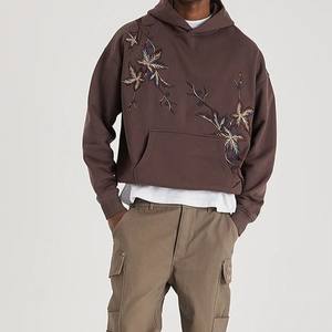 Sweat à capuche brodé pour homme au design élégant, 100 % coton, léger, infroissable, écologique, confortable et respirant, idéal pour l'hiver - Product Image 3