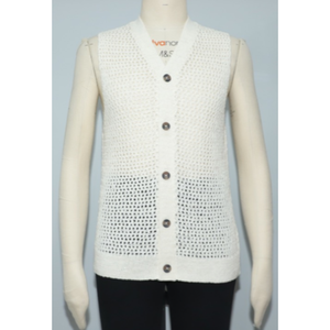 Gilet en tricot sans manches à col rond pour homme, tricot d'hiver, 100% coton, anti-rétrécissement, service OEM ODM personnalisé - Product Image 2