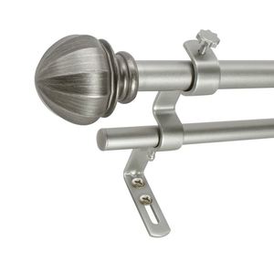 Professional <b>Curtain</b> Rod with Bracket Metal Silver for Home Decor Window <b>Curtain</b> Rod Accessories Room Bathroom Living Room Hotel - Product Image 1