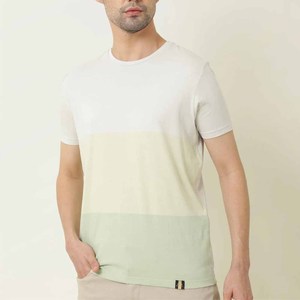 T-shirt à col rond pour homme en maille de construction et coupe ajustée, couleur unie, qualité supérieure - Product Image 4