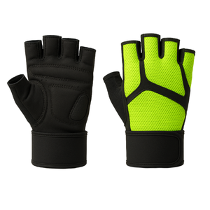 ถุงมือออกกำลังกายแบบนีโอพรีนครึ่งนิ้วพร้อมที่รัดข้อมือสำหรับการฝึกเพาะกาย ถุงมือยกน้ำหนักแบบนีโอพรีนสำหรับทุกเพศ (1 คู่) - Product Image 1