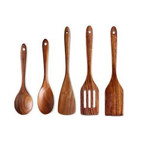 Cuchara Natural Ecológica Resistente al Calor Utensilios de Cocina de Bambú Mango Largo Cuchara Redonda Cuchara de Madera de Bambú - Product Image 4