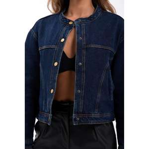 Chaqueta Vaquera Azul Marino 7480 con Top Corto, Elemento de Moda - Product Image 3