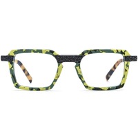 Monture de lunettes rétro multicolore en acétate mat, lunettes optiques carrées patchwork pour femmes et hommes