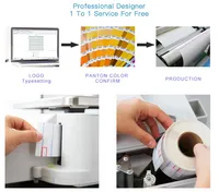 Étiquettes autocollantes anti-contrefaçon imprimées sur mesure, papier autocollant de sécurité imperméable pour les produits des supermarchés et des épiceries