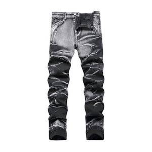 Fabricantes al por Mayor, Último Diseño, Logotipo Personalizado Impreso, Alta Calidad, Precio Económico, Corte Regular, Talla Grande, Jeans de Mezclilla Rectos - Product Image 1