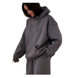 Sweats à capuche personnalisés pour hommes Streetwear Pull-over à épaules tombantes en coton épais Sweatshirts à capuche pour hommes - Product Image 6