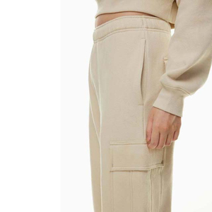 Oversized Cotton 220gsm Sweatpants For Women's Customizable Straight Leg Joggers With Wide Leg And Flat Front For <b>Winter</b> <b>Trouser</b> - Product Image 4