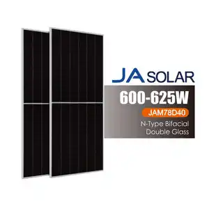 JA Solarmodule PV-Modul 600W 605W 610W 615W 620W 625W 16bb Bifacial Mono Perc Halbzellen-Doppel glas Jam78d40 600-625/GB