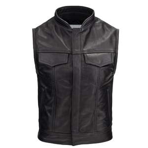 Gilet respirant en cuir véritable pour hommes, logo personnalisé, gilet de motard, gilet de moto épais - Product Image 6
