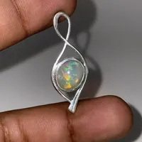 Pendentif de mariage vintage pour enfants en acier inoxydable plaqué argent avec imitation perle et zircon taille princesse