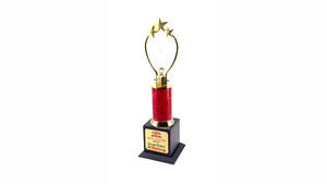 Trofeo corporativo de metal de 3 estrellas más vendido, regalo de negocios promocional para fútbol, exportación mundial - Product Image 4