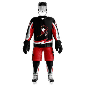 Ropa de equipo deportivo 100% poliéster Jersey y pantalones de hockey sobre hielo al por mayor uniformes de hockey sobre hielo - Product Image 1