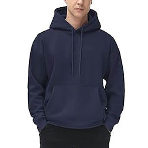 Fabrication OEM Conception personnalisée Sweat-shirt à capuche unisexe uni à manches longues en molleton de coton coupe ajustée - Product Image 1