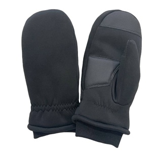 Moufles de ski de haute qualité et bon marché imperméables en fourrure de mouton chaud hiver gants de motoneige avec paume en cuir de polyester snowboard - Product Image 6