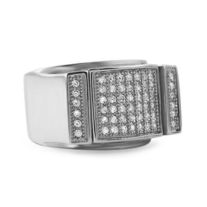 Bague en diamant naturel en or 14 carats Bague minimaliste Design tendance Bague de fiançailles bling bling - Product Image 4
