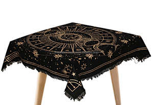 Golden Celestical Moon Phases Wall Hanging <b>Altar</b> <b>Cloth</b> Eco Friendly Table Cover <b>Cloth</b> Elegant Designs for Table Cover - Product Image 2