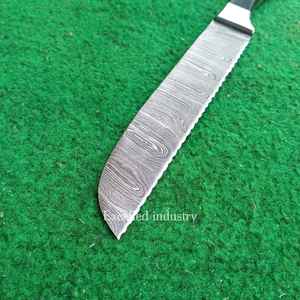 มีดเชฟเหล็กดามัสกัสพร้อมด้ามจับทำด้วยมือมีดทำครัวดีไซน์ใหม่ล่าสุดราคาถูก - Product Image 3