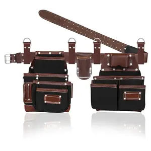 Мужской кожаный регулируемый ремень, легкая сумка для инструментов, сумка для инструментов для электрика и инженера, тяжелая кожаная сумка