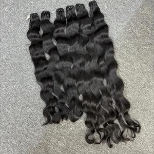 Onda natural de la mejor calidad en cabello de trama, cabello humano 100%, cabello crudo Camboyano de un donante - Product Image 3